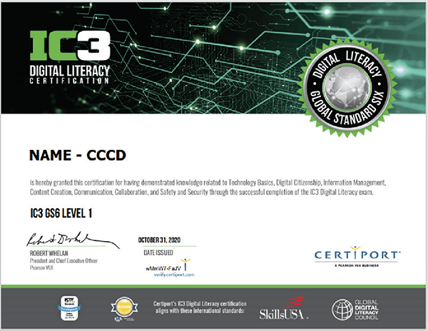 Chứng chỉ Tin học IC3-GS6